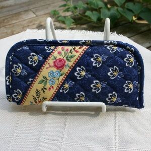 Vera Bradley Blue Floral Glasses Case